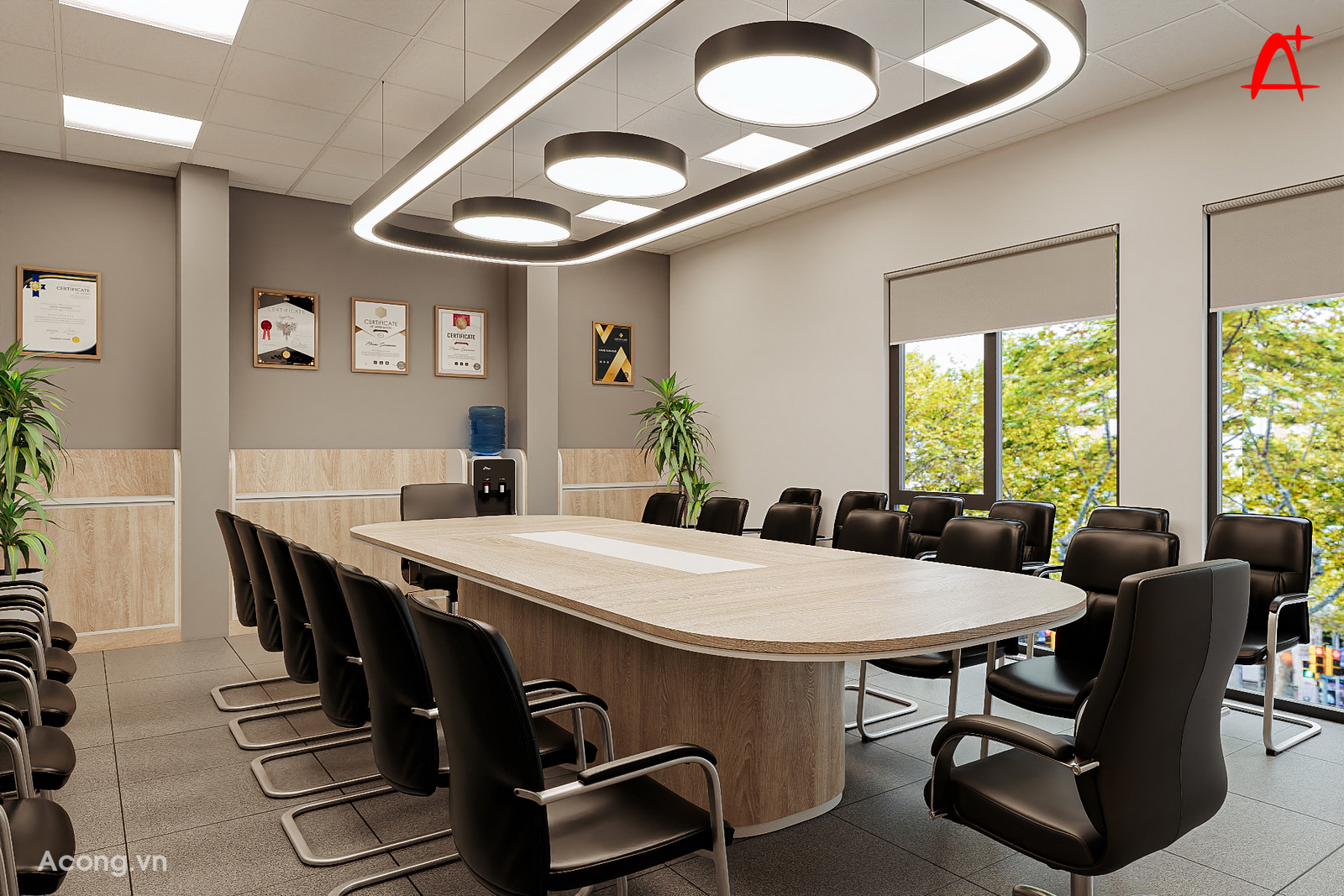 Thiết kế nội thất văn phòng Công ty Công Nghiệp Điện Tân Kỳ: phòng họp